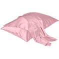 thumbnail image 5 of Beckham Hotel Collection Silk Pillowcase - Pack of 2 Standard Size, Pink, 5 of 9