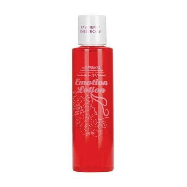 Emotion Lotion Flavored Warming Massage Oil, Raspberry Cheesecake 4 oz