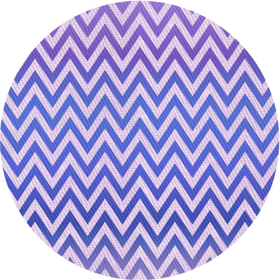 Ahgly Company Indoor Round Patterned Mauve Purple Area Rugs, 5' Round