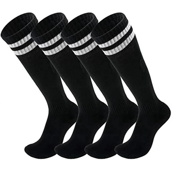 2 Pair Kids Football Socks for 5-12 Years Old Breathable Sports Training Soccer Socks Girls and Boys