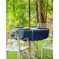 thumbnail image 3 of Fsddascl Navy Blue Outdoor Tablecloth - 60 Inch Round Dining Table Cover, Yellow Oil Painting Contemporary Waterproof Outdoor Table Cloth with Umbrella Hole & Zipper for Picnic/Patio/Party, 3 of 7