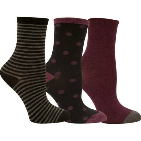 Womens crew socks black faded glory