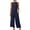 A-Navy, variant on Linen Sets for Women, 2 Piece Sleeveless Summer Outfits, Casual Crop Tank Tops and Seamless Wide Leg Capris Pants Sets Beach Travel Vacation Outfits