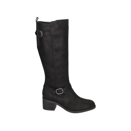 

BELLA VITA Womens Black Buckle Accent Baina Round Toe Block Heel Zip-Up Boots Shoes 8.5 W
