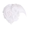 thumbnail image 1 of Mujer señoras Retro flores grandes sombrero turbante ala sombrero gorra pila gorra Wh, 1 of 2
