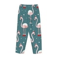 thumbnail image 5 of Disketp Elegant Flamingo Print Women'S Comfy Pajama Pants Casual Drawstring Palazzo Lounge Wide Leg Pants, 5 of 9