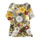 thumbnail image 4 of Puntoco Liquidación de blusas cortas para mujer, blusa de manga corta con estampado de moda para mujer, camiseta de cuello redondo, 4 of 5