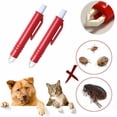 thumbnail image 4 of Kit de herramientas para quitar garrapatas de uso generalizado, removedores de garrapatas de plástico con pinzas con resorte para una extracción segura, 4 of 5
