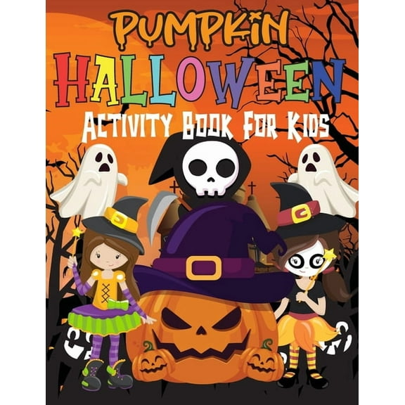 Halloween Activity Book for Kids Ages 4-8: Big Halloween Activity Books, (Paperback)