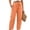 Saffron, variant on AzureSilk Women's Summer Linen Wide Leg Pants Elastic Waist Solid Color Casual Loose Trousers with Pockets Summer Pants For Women Work Pants Women