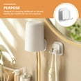 thumbnail image 7 of WHAMVOX 2pcs Self adhesive Wall Toothbrush Holder Mount for Bathroom, 7 of 7