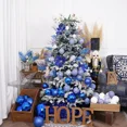 thumbnail image 4 of Juego de 6/12 adornos para árbol de Navidad de 8 cm para fiestas, bodas, regalos de Año Nuevo, adornos para árbol de Navidad de color rosa, 4 of 5