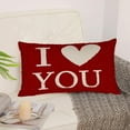 thumbnail image 5 of Happy Valentines Day Pillow Covers 12x20 Set of 4 Red Love Heart Throw Pillow Covers Wedding Anniversary Pillow Covers Pillow Cases Home Outdoor Sofa Couch Cushion Covers (12 by 20), 5 of 6