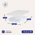 thumbnail image 4 of Homz 6 Qt Multipurpose Plastic Storage Containers with Lids, (40 Pack), 4 of 11