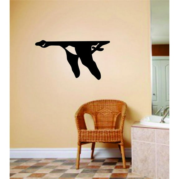 Flying Duck Geese Animal Hunting Hunter Man Gun picture Art Boys Kids Bed Room Sports Sticker Vinyl Wall Decal 6 X 12 Inches