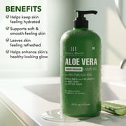 Botanic Hearth Aloe Vera Moisturizing Liquid Gel – 100% Pure Aloe, Enriched with Vitamin C for Dry & Itchy Skin – No Added Color, Fragrance, or Alcohol – 16 fl. oz
