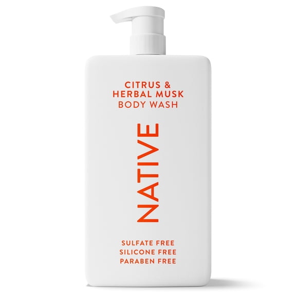 Native Body Wash, Citrus & Herbal Musk, Sulfate Free, for Women & Men, 36 fl oz