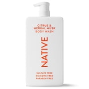 Native Body Wash, Citrus & Herbal Musk, Sulfate Free, for Women & Men, 36 fl oz