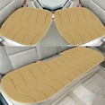 thumbnail image 5 of 3 Pcs Car Seat Covers Full Set Winter Plush Cushions, Warm Soft Automotive Seat Protectors with Anti-Slip Rubber Backing, Easy Install Washable for Car SUV Truck Van, 5 of 8