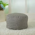 thumbnail image 2 of Unstuffed Faux Leather Pouf Cover, 16.5”x12.5" Handmade Footstool Ottoman Storage Solution, Floor Footrest Cushion, Foot Rest with Storage for Living Room, Bedroom Cover, 2 of 5