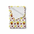 thumbnail image 2 of Ladybugs Soft Flannel Fleece Throw Blanket, Summer Season Inspired Sun Pattern Bugs Animal Imagery Cartoon Characters, Cozy Plush for Indoor and Outdoor Use, 70" x 90", Red Black Yellow, by Ambesonne, 2 of 6