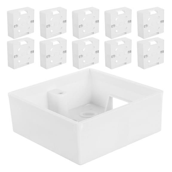 BESTYASH 12Pcs White Wall Switch Box Flame Retardant Dustproof Single Gang Flush Mount