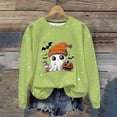 thumbnail image 1 of Heisall Womens Hoodies Halloween-themed Sparkling Print Round Neck Long Sleeve Fleece-lined Casual Sporty Fashion Sweatshirts, 1 of 9