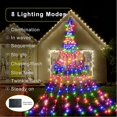 thumbnail image 5 of Decoraciones solares para patio Luces de estrellas 8 modos Luces de estrellas de jardín con energía solar impermeables al aire libre para Navidad Fiesta de bodas Decoración de pared Twi, 5 of 5