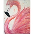 thumbnail image 2 of Flamingo Canvas Wall Art Pink Bird Framed Oil Painting Stretched and Framed Artsy Romantic Wall Paintings Girlfriend gift for Living Room Bedroom Bathroom Office Wall Decor 12x16 inches, 2 of 6