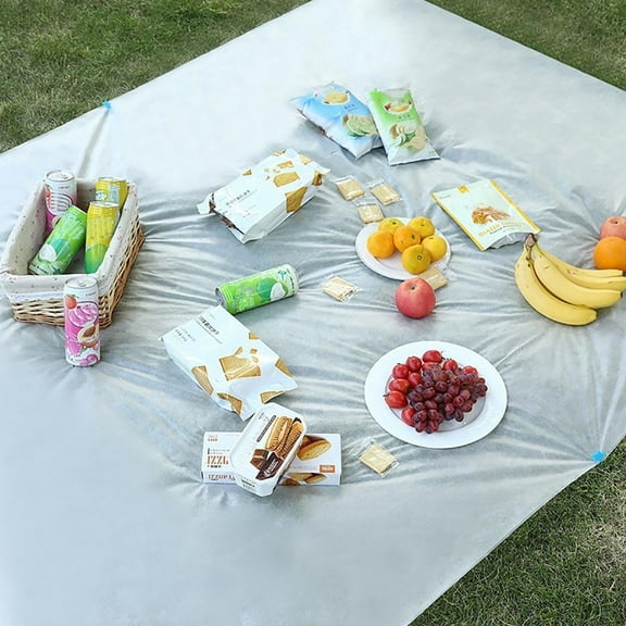VOTRUDI Outdoor Picnic Blankets and Mats - Disposable Portable Waterproof Blankets for Camping, Beach and Garden Activities,79x59in,White