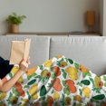 thumbnail image 3 of Vegan Soft Flannel Fleece Throw Blanket, Juicy Peach Apricot Quince with Fresh Persimmon Ripe Papaya and Avocado Pattern, Cozy Plush for Indoor and Outdoor Use, 60" x 80", Multicolor, by Ambesonne, 3 of 5