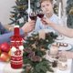 thumbnail image 2 of Funda para botella de vino navideña - Decoración con patrón de muñeco de nieve de Papá Noel, 2 of 5