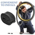thumbnail image 3 of TABLZONE Mountain Bike Tire Tube Black Rubber Foldable Bicycle Inner Tubes 1Pcs, 3 of 8