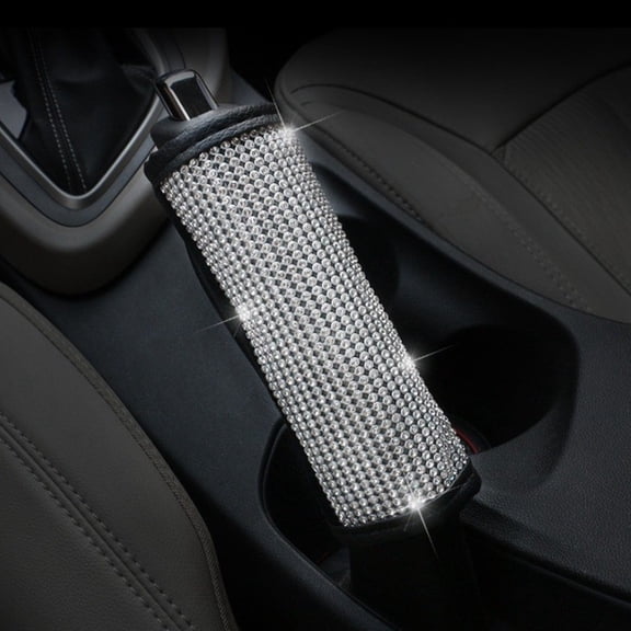 Rhinestone Seat Belt Covers Handbrake Gear Shift Protector For Most Vehicles, Crystal Interior Decoration Accessories With Universal Fit, Dropshipping Available Car Interior
