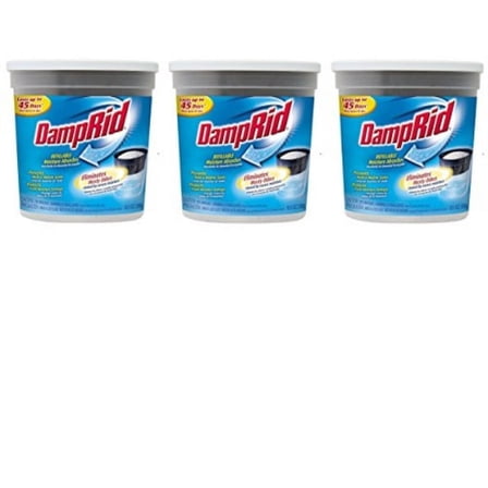 DampRid Refillable Moisture Absorber, Fragrance Free, 10.5-Ounce (Pack of 3) - Default Title