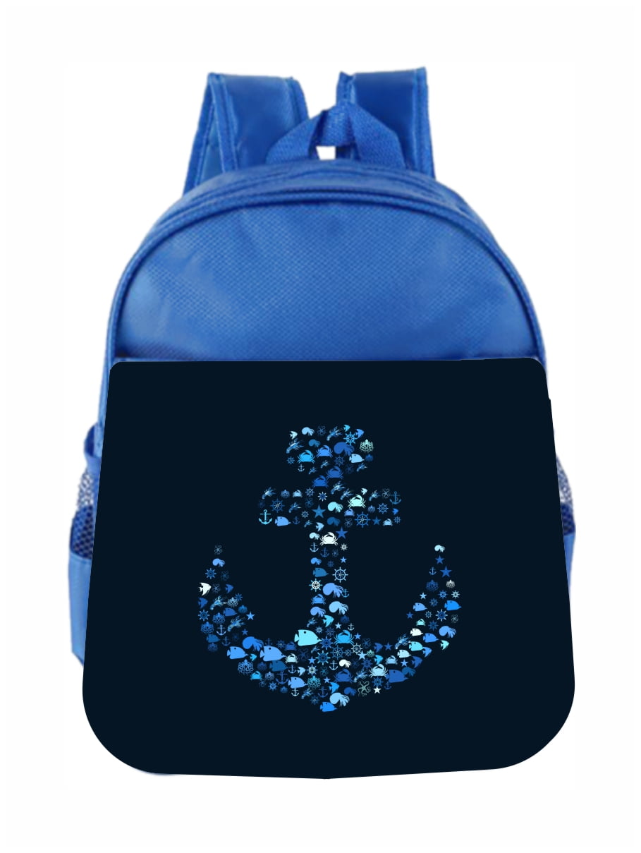 Casual Small Backpack Rucksack Lightweight Camping Bag Bookbag for Boy Girl Anchor