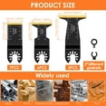 thumbnail image 2 of 16Pcs Titanium Coated Bimetal Oscillating Tool Blade Heat Resistant Vibrating Saw Blade Widen Multi Tool Cutter Kit for Wood, 2 of 11