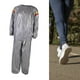 thumbnail image 4 of Traje de sauna de fitness, traje de sudor, chándal de cuerpo completo para mujeres y hombres que corren para hacer ejercicio S Plata, 4 of 9
