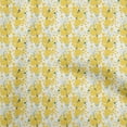 thumbnail image 1 of oneOone Cotton Silk Yellow Fabric Floral Craft Projects Decor Fabric Printed By The Yard 42 Inch Wide, 1 of 4