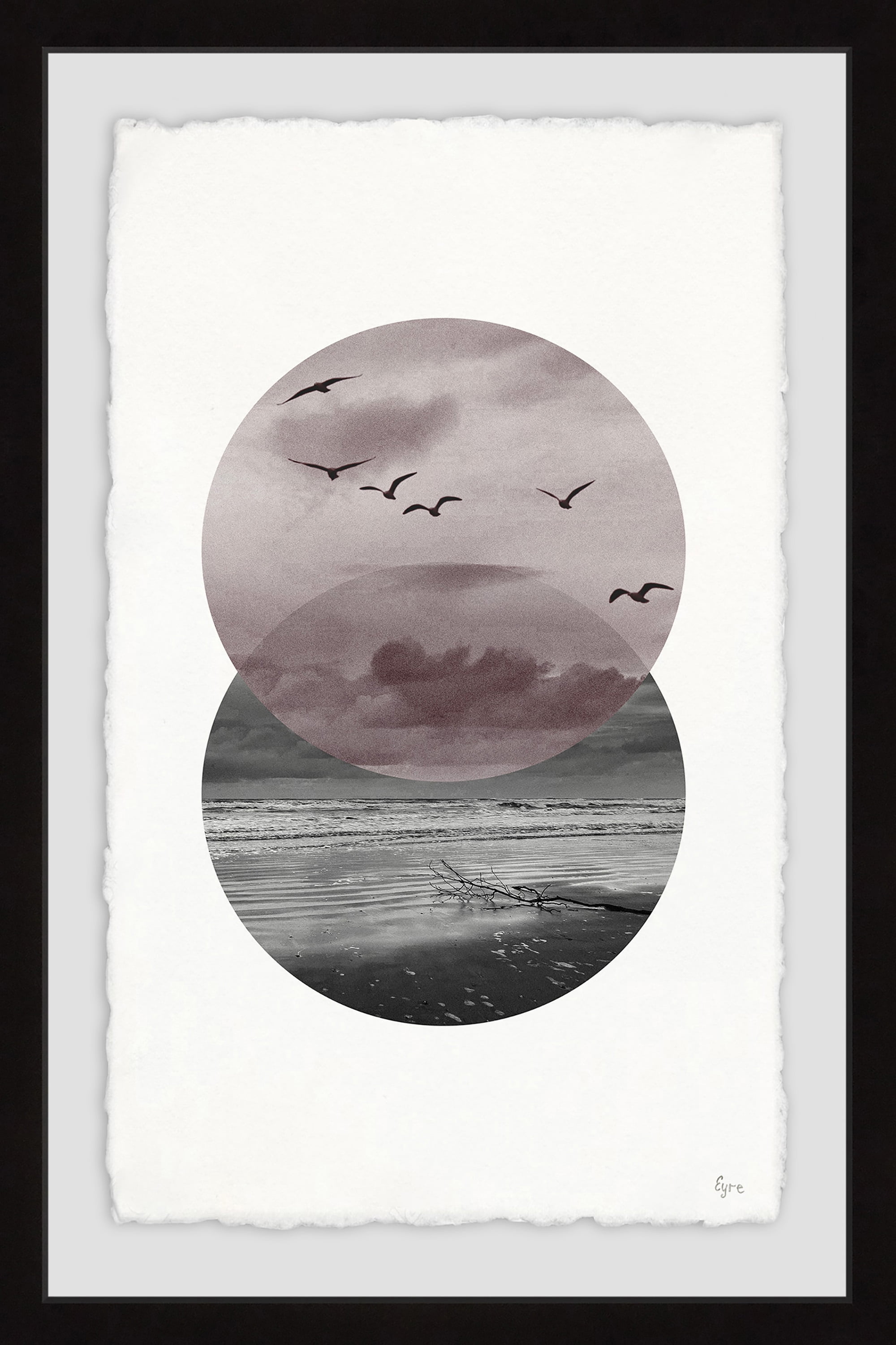 Over the Sea Framed Painting Print