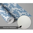 thumbnail image 6 of S4Sassy Peel & Stick Vinyl Wallpaper, Chic Branch & Leaf Wallpaper Contact Paper Waterproof- Blue, 25"x120", Textured Finish, Removable Wall Covering for Home Decor in Bedrooms, Renter Spaces, 6 of 9