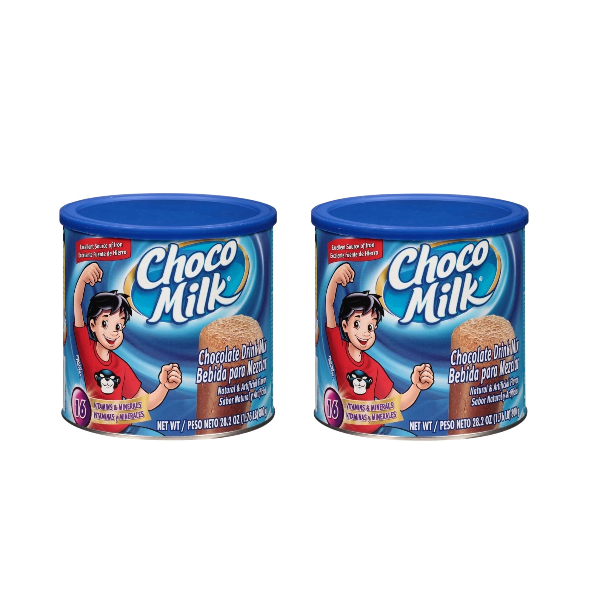 2 Pack ) Choco Milk Chocolate Drink Mix 28.2 Oz. Canister