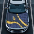 thumbnail image 3 of Yuyamidu Barbados Flag Car Hood Cover with Auto Side View Mirror Cover Washable Car Front Hood Cover with Elastic Band 3 PCS Auto Accessory for Most Cars Sedans, 3 of 7