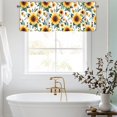 thumbnail image 2 of Sunflower Curtain Valance for Windows Vintage Summer Floral Window Treatments 1 Panel Short Curtains for Kitchen Windows Bathroom Bedroom,54 x 18 Inch, 2 of 6