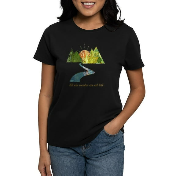 CafePress - Wander Women's Dark T Shirt - Women's Traditional Fit Dark T-Shirt