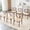 Brown*6, variant on JUFU Dining Chairs Set of 2, Y Back Dining Chairs with Linen Seat, Metal Frame Wishbone Style Kitchen Chairs, Mid Century Modern Accent Chairs for Dining Room