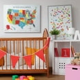 thumbnail image 2 of The Kids Room by Stupell Colorful World Map of USA Kids Nursery Painting Super Canvas Wall Art by Farida Zaman, 2 of 6