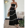 thumbnail image 4 of Jaimenalin Women'S Crop Top Maxi Skirts Set 2 Piece Outfit Dress Black XL, 4 of 5