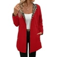 thumbnail image 3 of Women'S Reversible Hooded Casual Coat Full Zip Up Windbreaker Two - Sided Jacket Red L, 3 of 10