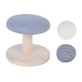 thumbnail image 2 of Taburete de planchado redondo con almohadilla de prensado, resistente a quemaduras, estable, de madera maciza, para el hogar Gris, 2 of 9